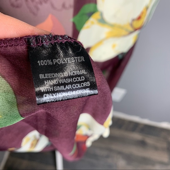 LVS Collection Womens One Size Floral Kimono Top - Picture 4 of 4